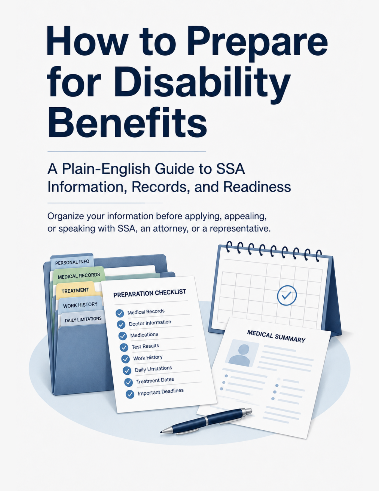 How to Prepare for Disability Benefits — free guide cover
